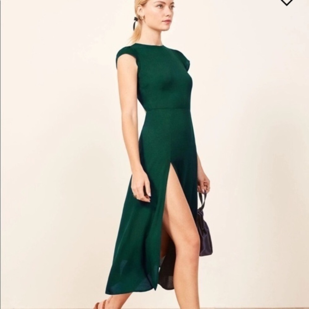 *Sale* Reformation Gavin Dress in Emerald